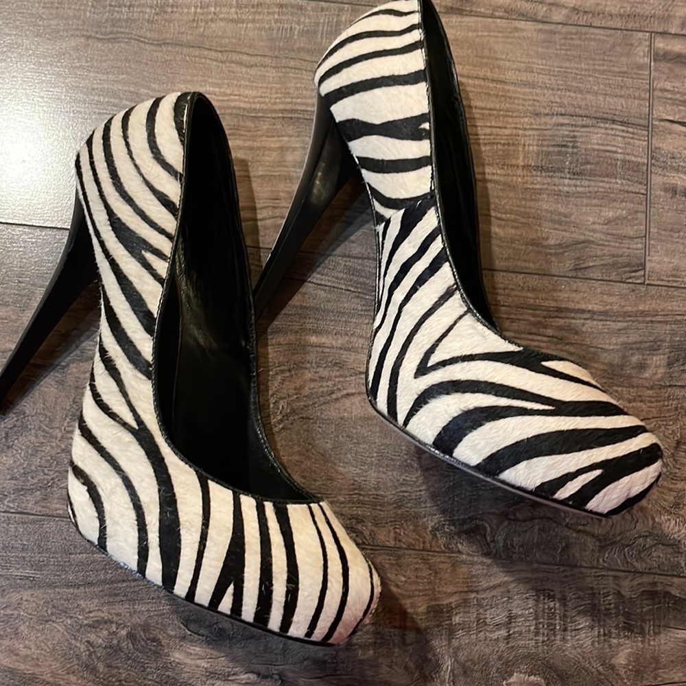 Pony hair zebra pumps by Dolce Vita